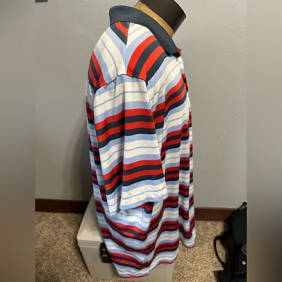 Nike Golf DriFit Mens XXL Striped Short Sleeve Polo - Picture 4 of 7